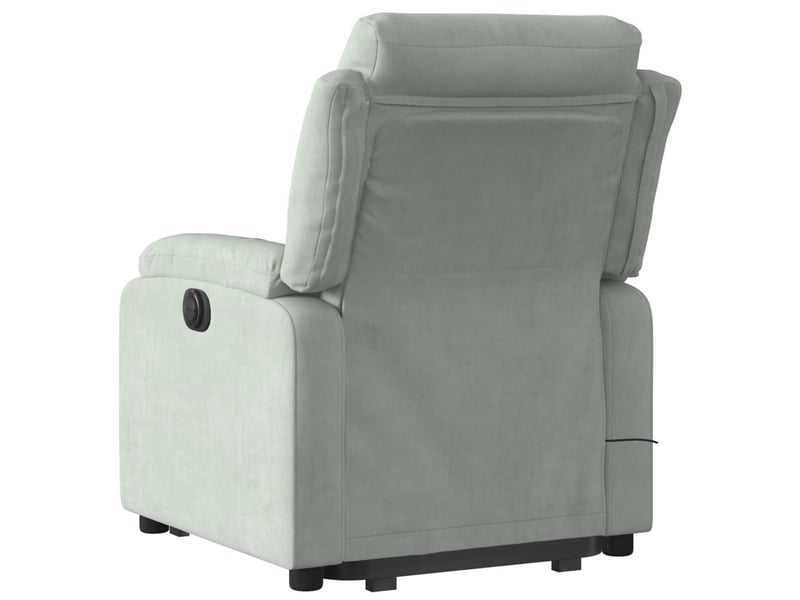  Fauteuil relax, fauteuil de massage inclinable gris clair velours shl26079  - Conforama D