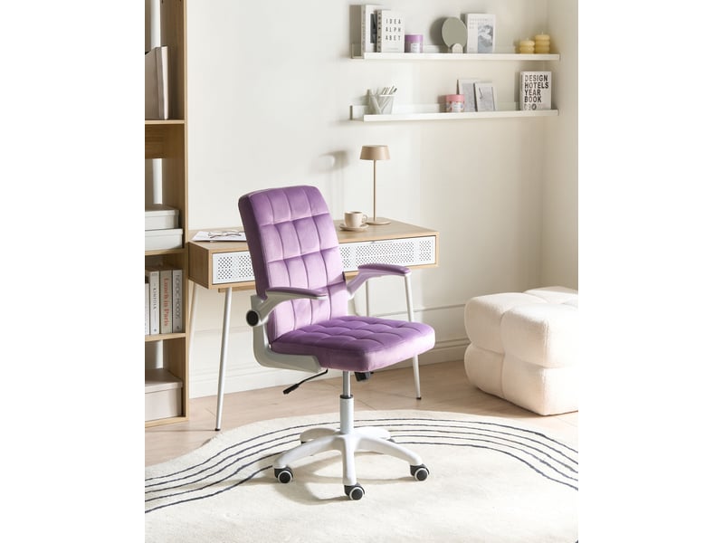Chaise de bureau dandy velours violet  - Conforama B