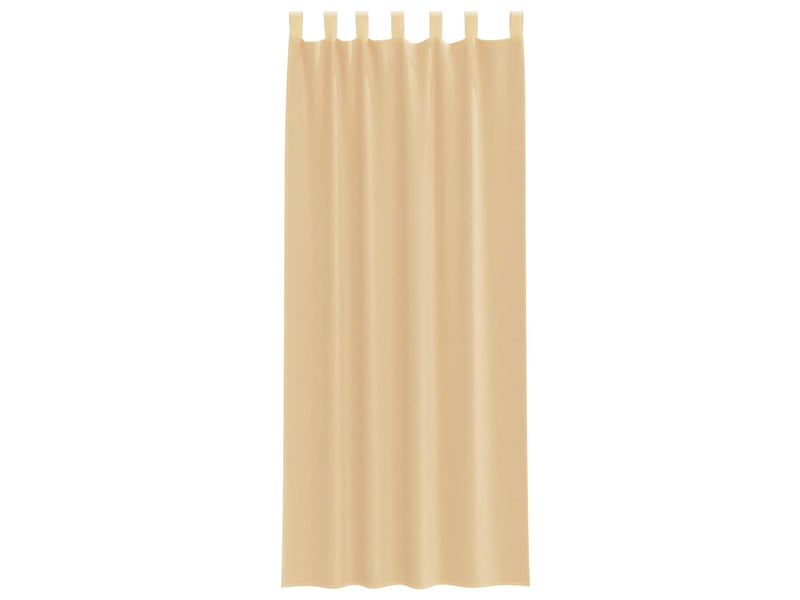  Lot de 2 rideaux en voile, voilages avec boucles sable 140x260 cm cf44325  - Conforama D
