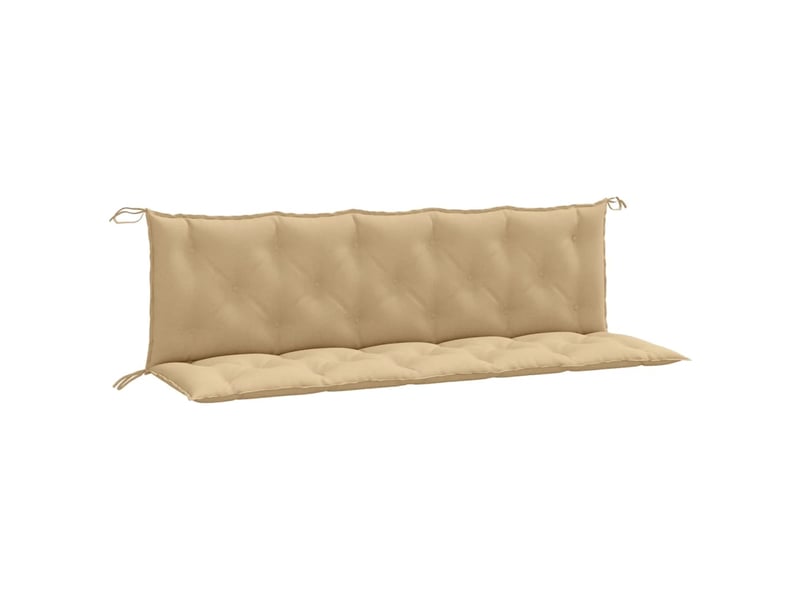  Lot de 2 coussins de banc de jardin, coussins d'assise beige mélangé tissu cf58631  - Conforama A