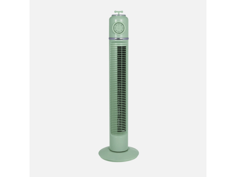  Ventilateur colonne fabrilamp huracan vert 45 w 3 vitesses minuterie oscillant 75 × 22 × 22 cm 240771006 - Conforama C