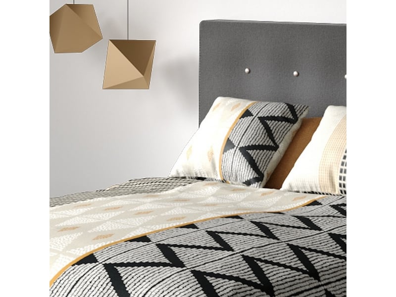  Parure de lit 220x240 cm coton 57 fils horizon PD23681 - Conforama B