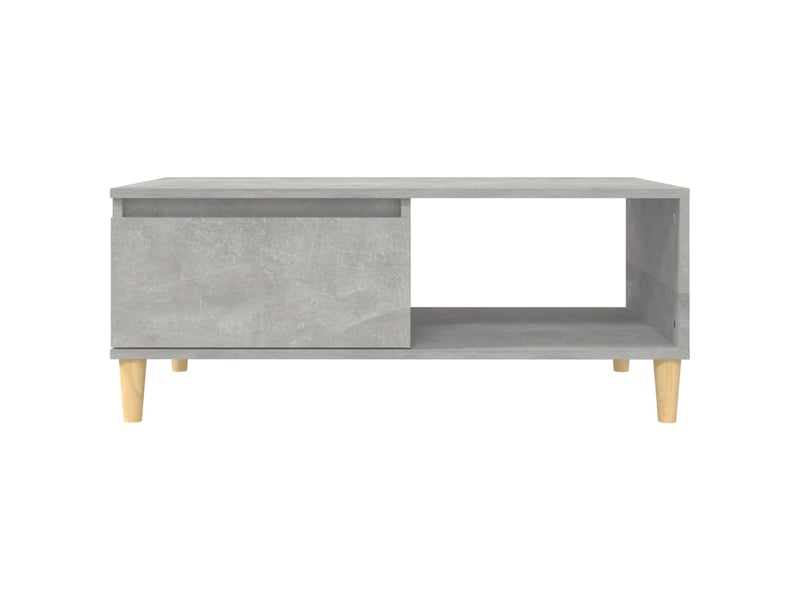  Table basse rectangulaire | table de salon gris béton 90x50x36,5 cm bois d'ingénierie shl6448  - Conforama E