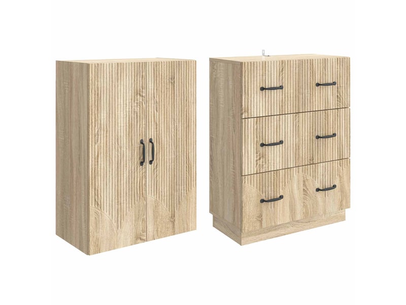 Ensemble de meubles 2 pcs, rangement de salon 66 x 34,5 x 87 cm bois d'ingénierie shl2354 - Conforama D