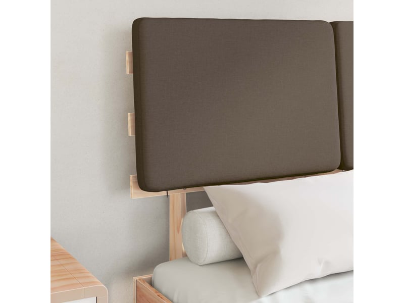  Lit double- lit adulte -  cadre de lit avec tête de lit rembourrée taupe 120 x 200 cm  - Conforama B