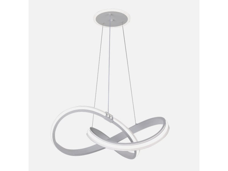  Fabrilamp glow, suspension, moderne, led, 129 w, 10920 lm, 3000-4000-6000 k, blanc, 50-120 x 58 x 58 cm 249892001 - Conforama C