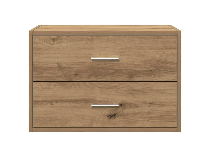  Armoire à tiroirs, commode avec 2 tiroirs chêne artisanal bois d'ingénierie  - Conforama D