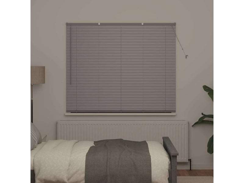 Store vénitien, store de fenêtre argenté 175 x 155 cm 25 mm aluminium cf47573 - Conforama C