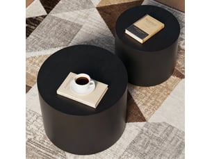 Table basse rond(e) coloris noir <strong>WISHDOR</strong> <strong></strong>