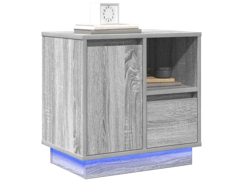  Lot de 2 cabinet de chevet, table de nuit gris 50 x 34,5 x 50 cm.  - Conforama A
