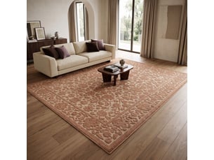 Tapis vintage oriental à relief terracotta 160x230