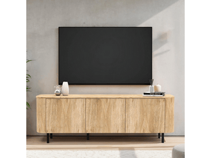 Meuble tv coloris bois clair 180.2 cm <strong>CALICOSY</strong>  <strong></strong>