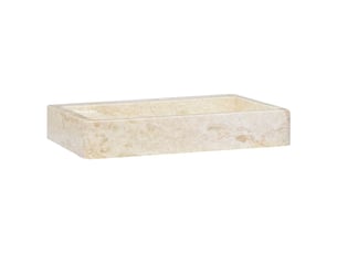 Lavabo de bain, vasque à poser crème 58x39x10 cm marbre cf65642
