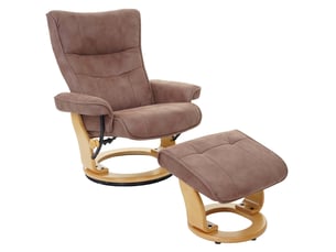 Fauteuil relax manuel Tissu marron