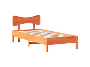 Lit simple 90x200 cm    coloris marron