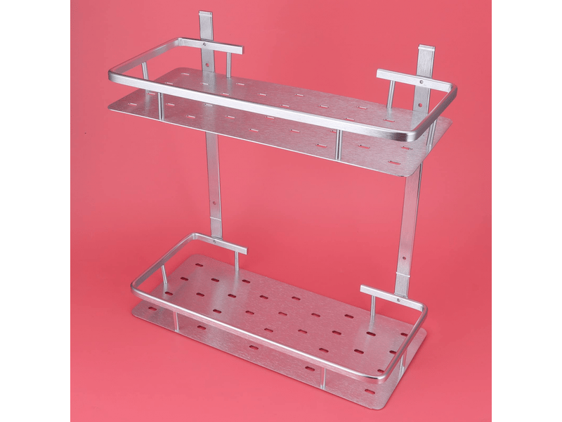 Étagère de salle de bain en aluminium résistant à l'usure, panier de rangement de cuisine pour la maison - Conforama E