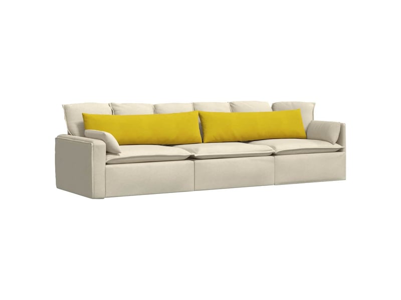 Lot de 2 coussins de canapé, coussins décoratifs jaune 145 x 40 cm cf59102 - Conforama C