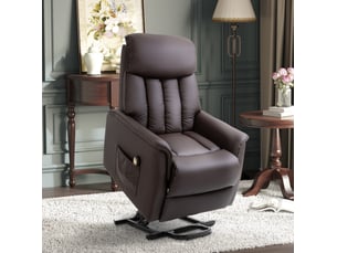Fauteuil relax électrique  WISHDOR Simili marron