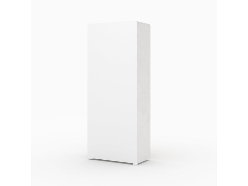 Bibliothèque en plâtre blanc cassé et bois d'acacia-fira Fira - Conforama E