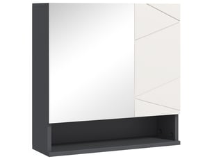 Armoire de toilette murale avec miroir et étagères 55 x 17 x 55 cm