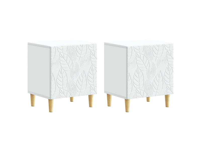  Table de chevet - cabinet de chevet - table de nuit 2 pièces blanc 43 x 34,5 x 50 cm  - Conforama A