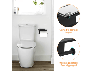 Porte papier toilette, support papier toilette mural, 304 acier inoxydable porte rouleau toilette, installation avec vis ou 3m auto-adhésif