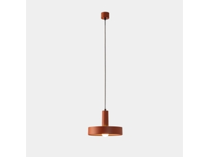 Leds c4 keops suspension en forme de dôme, rouge brique, culot e27, 15 w