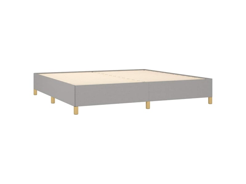  Lit double- lit adulte -  cadre de lit sans matelas gris clair 200x200 cm tissu  - Conforama C