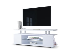 Meuble tv coloris blanc 130 cm   