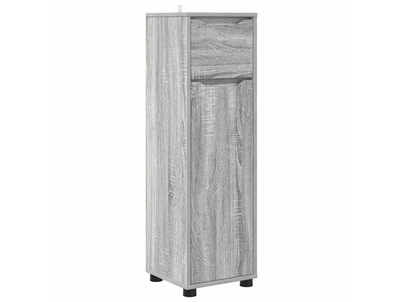  Cabinet de salle de bain, meuble de rangement gris sonoma 30.5x30x101 cm  - Conforama A