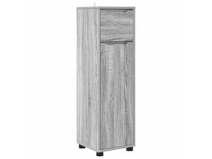 Cabinet de salle de bain, meuble de rangement gris sonoma 30.5x30x101 cm
