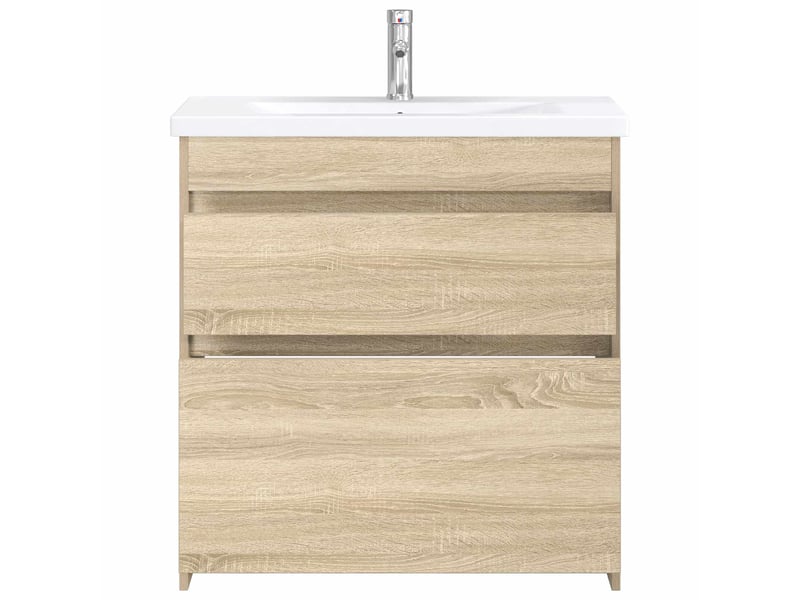  Ensemble de mobilier de salle de bain chêne sonoma shl2780  - Conforama C