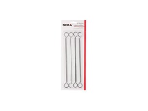 Lot de 8 piques à brochettes neka 27cm argent