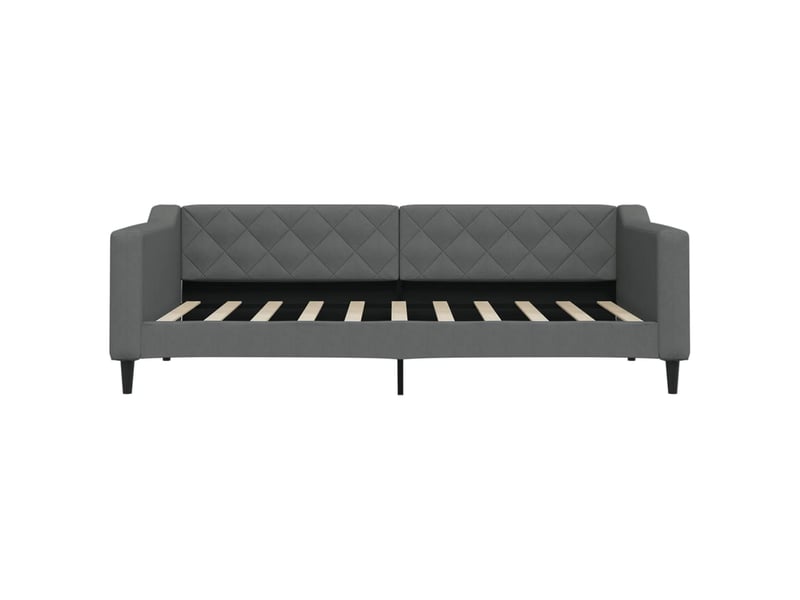  Lit simple- lit adulte -  lit de jour avec gigogne sans matelas gris foncé 90x190 cm  - Conforama D