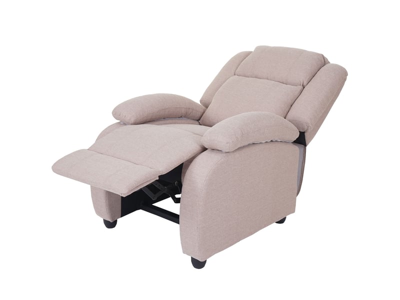 Fauteuil tv lincoln, fauteuil de relaxation, tissus - crème-gris - Conforama E