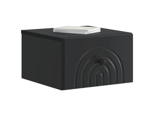 Table de chevet - cabinet de chevet - table de nuit mural avec tiroir noir 33 x 34,5 x 20 cm