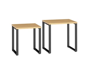 Table basse carré(e) coloris naturel STILVORA - 50 cmx50 cm
