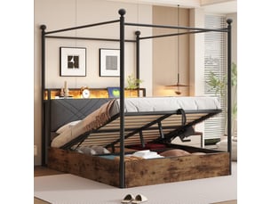 Lit coffre 140x190 cm coloris noir