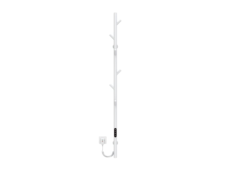  Emke sèche-serviettes électrique wifi pure, blanc brillant, 150 x 12,5 cm, température réglable, minuterie  - Conforama A