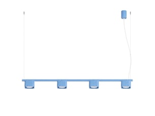 Lustre riff 4 azur gx53 aluminium moderne 208x122x10cm