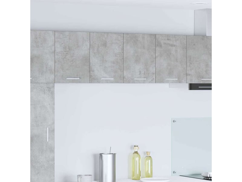  Meuble de rangement, armoire suspendue 2 pcs gris béton et blanc bois d'ingénierie shl4754  - Conforama B