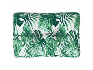 Coussin de palette, coussin de chaise, coussin de canapé motif de feuilles 50x40x12 cm tissu cf55383