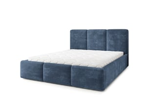 Lit coffre 180x200 cm <strong>MASSENO</strong> <strong></strong> coloris bleu