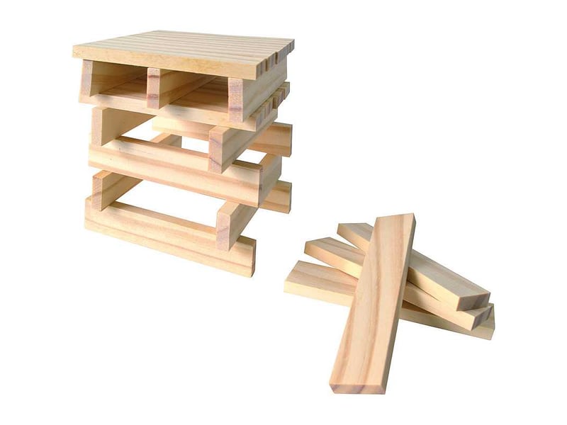  Jeu de construction en bois 200 pieces beige gt5122 18 mois GT5122 - Conforama B
