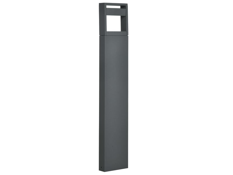  Borne lumineuse de jardin,meulva,16x5x90 cm,led intégrée ip65,aluminium,gris foncé  - Conforama A