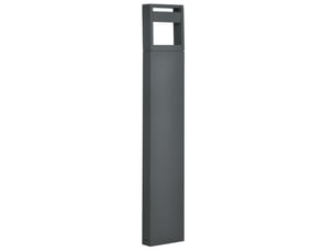 Borne lumineuse de jardin,meulva,16x5x90 cm,led intégrée ip65,aluminium,gris foncé