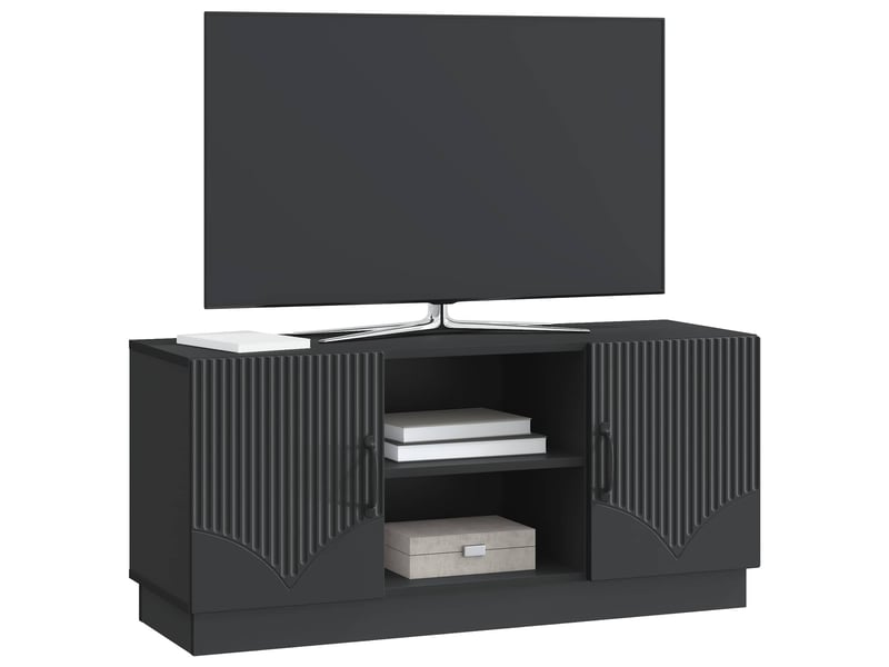  Meuble tv - banc tv - meuble de rangement 102 x 34,5 x 47 cm noir bois d'ingénierie  - Conforama C