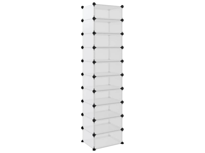  Meuble à chaussures, étagère à chaussures transparent 44x32x174 cm pp  - Conforama E