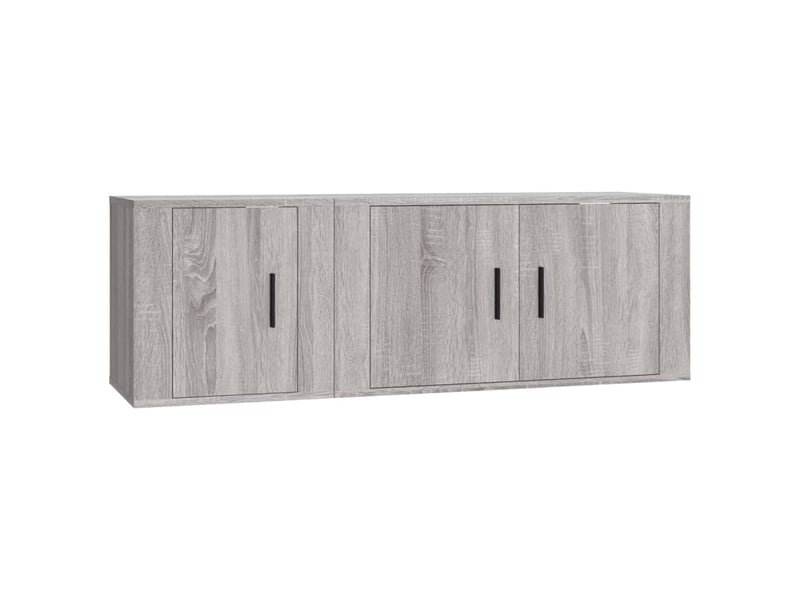  Ensemble de meubles tv 2 pcs sonoma gris bois d'ingénierie shl24322  - Conforama A