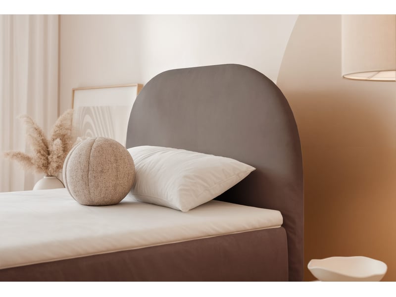  Lit coffre noelia - 90x200 cm - ouverture à droite - avec matelas et surmatelas - marron NOELIA - Conforama D